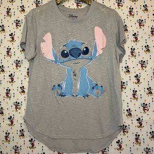 Disney Stitch Womens Top Grey Size Large